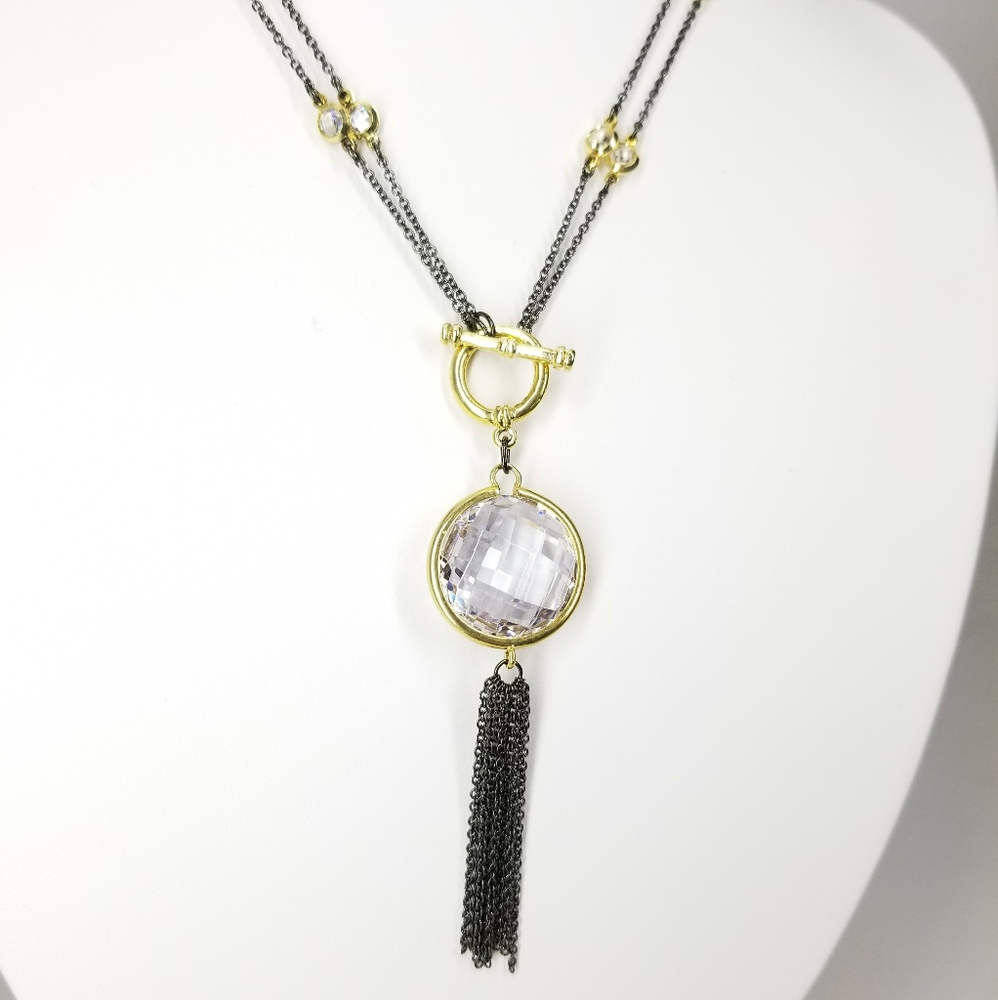 2 Ways Tassel CZ by the Yard Necklace NWT - Picture 5 of 10
